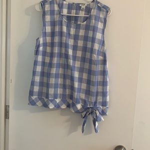 Light blue gingham tank